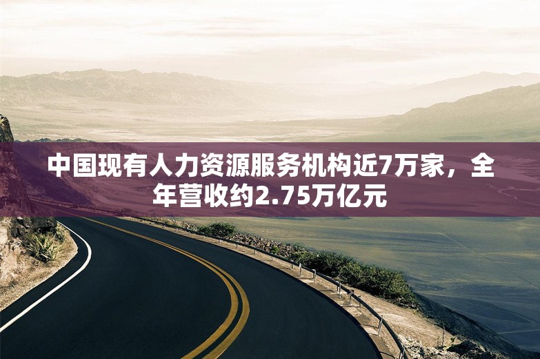 中国现有人力资源服务机构近7万家，全年营收约2.75万亿元