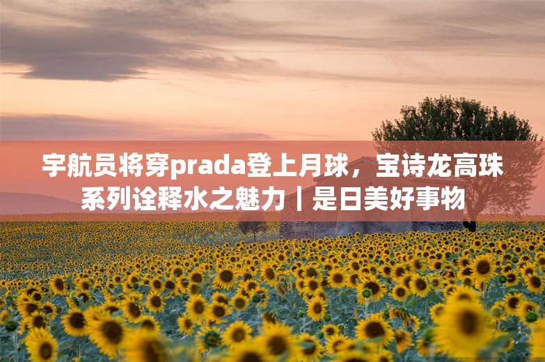 宇航员将穿prada登上月球，宝诗龙高珠系列诠释水之魅力｜是日美好事物