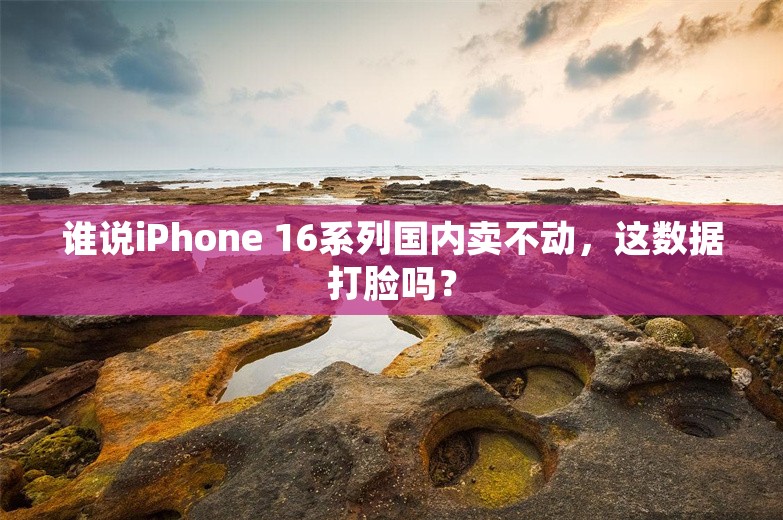 谁说iPhone 16系列国内卖不动，这数据打脸吗？