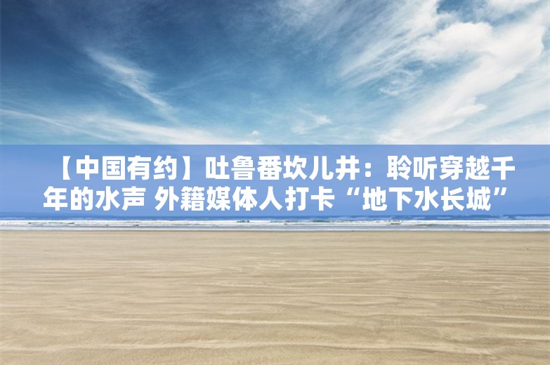 【中国有约】吐鲁番坎儿井：聆听穿越千年的水声 外籍媒体人打卡“地下水长城”