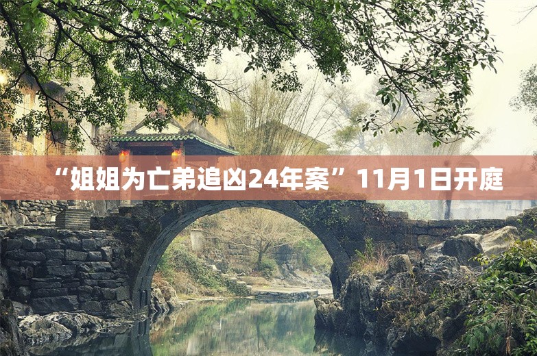 “姐姐为亡弟追凶24年案”11月1日开庭