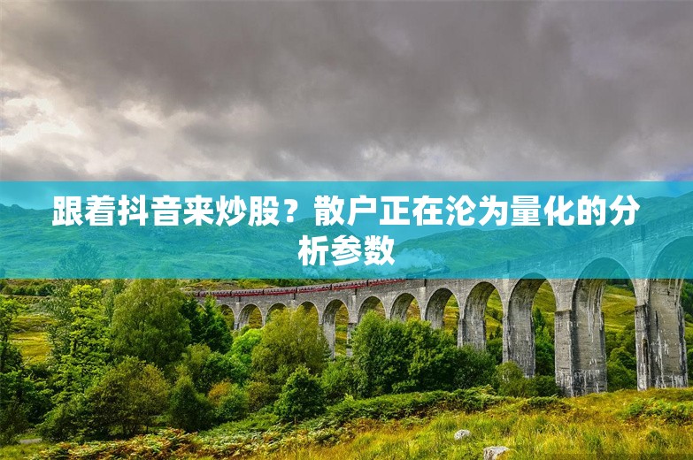 跟着抖音来炒股？散户正在沦为量化的分析参数