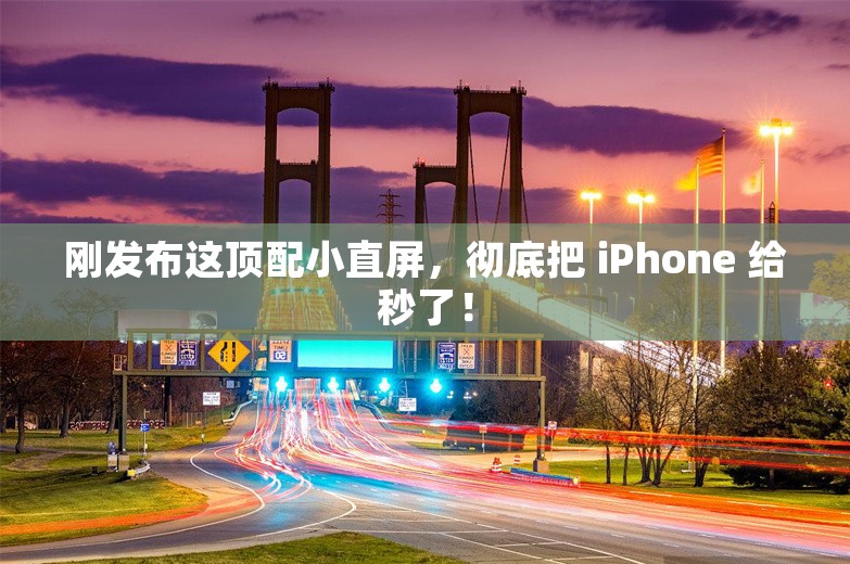 刚发布这顶配小直屏，彻底把 iPhone 给秒了！