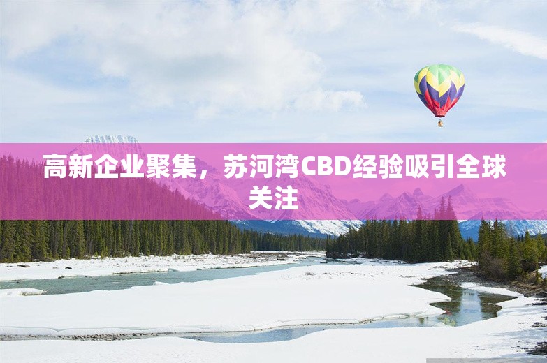 高新企业聚集，苏河湾CBD经验吸引全球关注