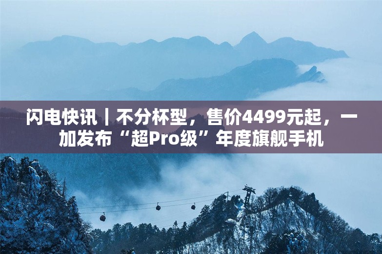 闪电快讯｜不分杯型，售价4499元起，一加发布“超Pro级”年度旗舰手机