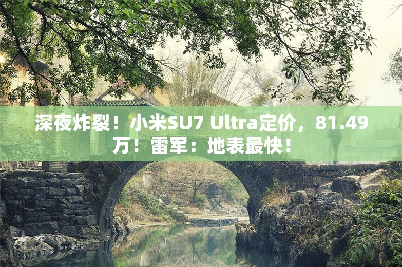 深夜炸裂！小米SU7 Ultra定价，81.49万！雷军：地表最快！