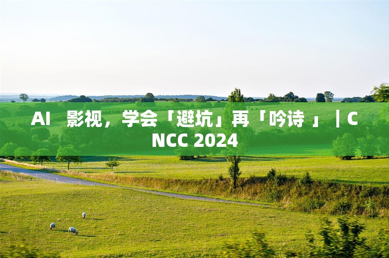 AI   影视，学会「避坑」再「吟诗 」｜CNCC 2024