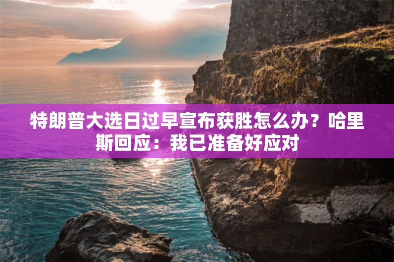 特朗普大选日过早宣布获胜怎么办？哈里斯回应：我已准备好应对