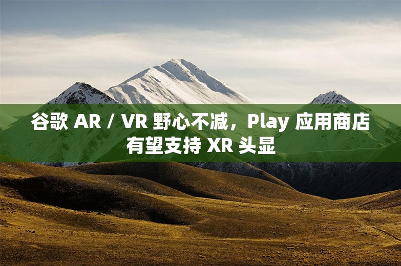 谷歌 AR / VR 野心不减，Play 应用商店有望支持 XR 头显