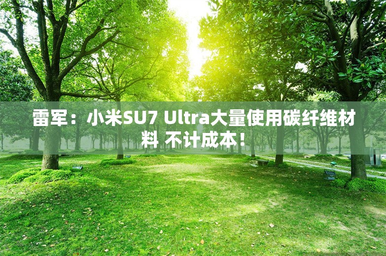 雷军：小米SU7 Ultra大量使用碳纤维材料 不计成本！