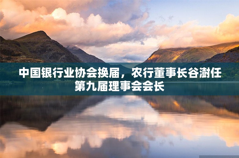 中国银行业协会换届，农行董事长谷澍任第九届理事会会长