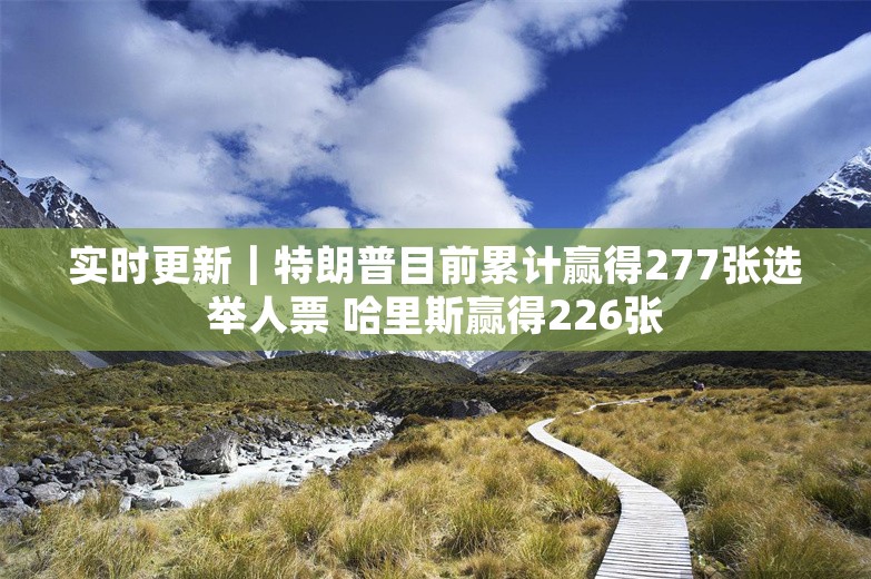 实时更新｜特朗普目前累计赢得277张选举人票 哈里斯赢得226张