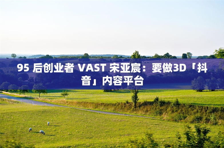 95 后创业者 VAST 宋亚宸：要做3D「抖音」内容平台