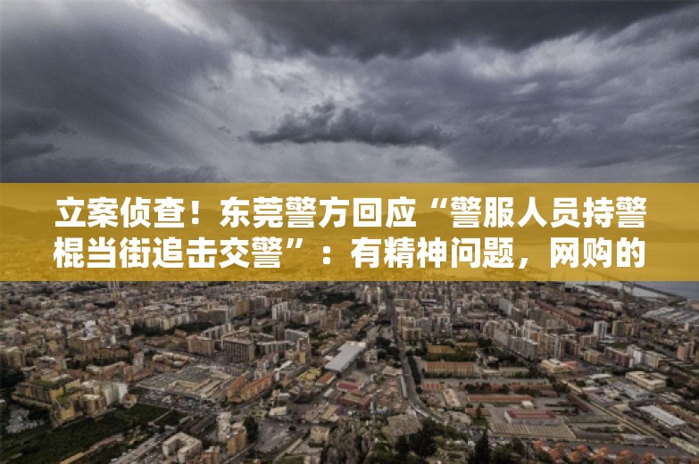 立案侦查！东莞警方回应“警服人员持警棍当街追击交警”：有精神问题，网购的仿制制服