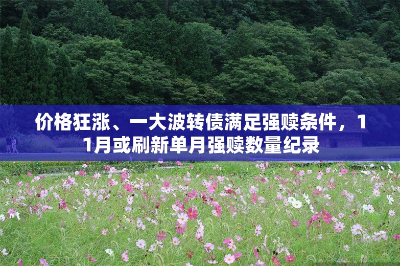 价格狂涨、一大波转债满足强赎条件，11月或刷新单月强赎数量纪录