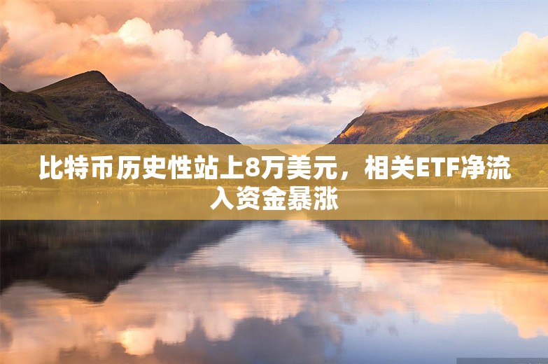 比特币历史性站上8万美元，相关ETF净流入资金暴涨