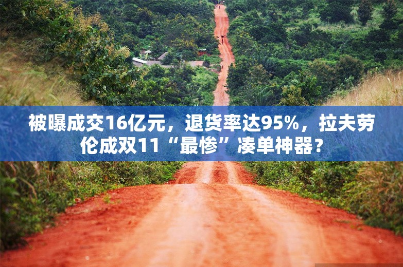 被曝成交16亿元，退货率达95%，拉夫劳伦成双11“最惨”凑单神器？