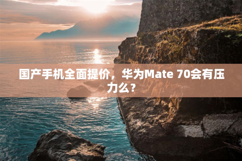 国产手机全面提价，华为Mate 70会有压力么？