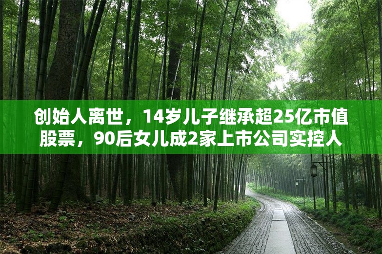 创始人离世，14岁儿子继承超25亿市值股票，90后女儿成2家上市公司实控人