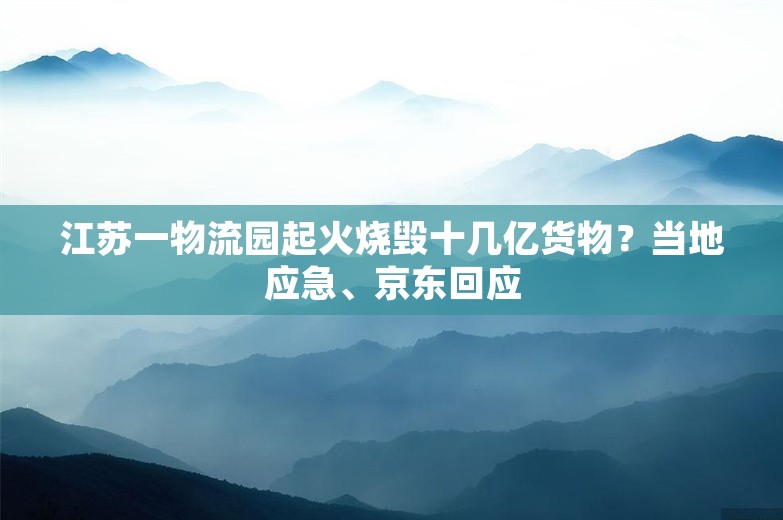 江苏一物流园起火烧毁十几亿货物？当地应急、京东回应