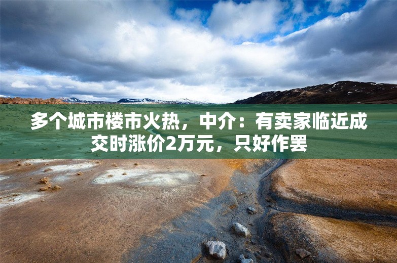 多个城市楼市火热，中介：有卖家临近成交时涨价2万元，只好作罢