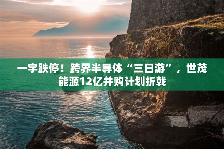 一字跌停！跨界半导体“三日游”，世茂能源12亿并购计划折戟