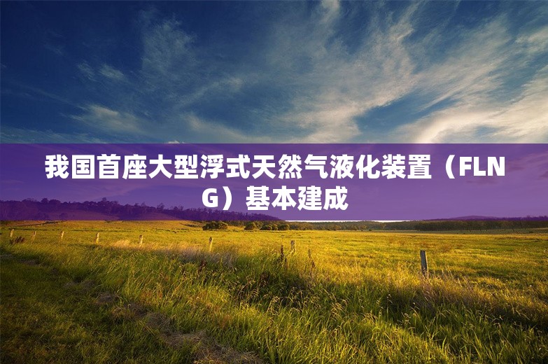 我国首座大型浮式天然气液化装置（FLNG）基本建成