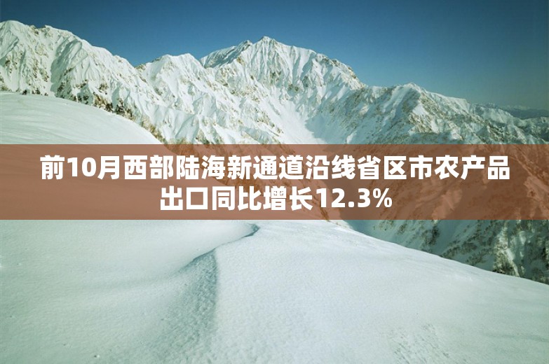 前10月西部陆海新通道沿线省区市农产品出口同比增长12.3%