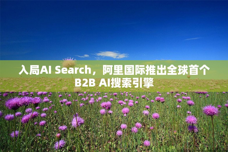 入局AI Search，阿里国际推出全球首个B2B AI搜索引擎