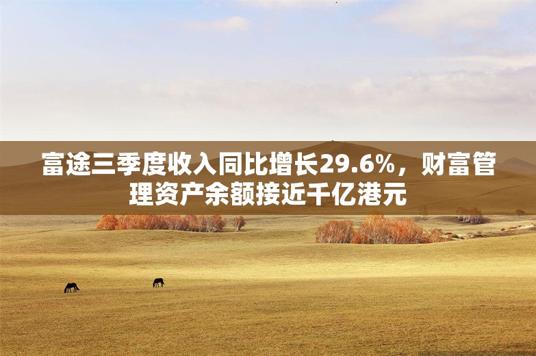 富途三季度收入同比增长29.6%，财富管理资产余额接近千亿港元