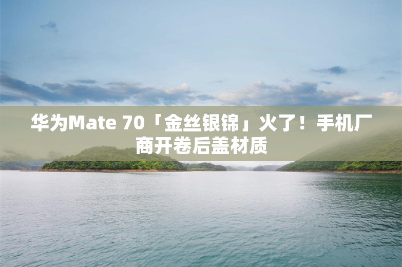 华为Mate 70「金丝银锦」火了！手机厂商开卷后盖材质