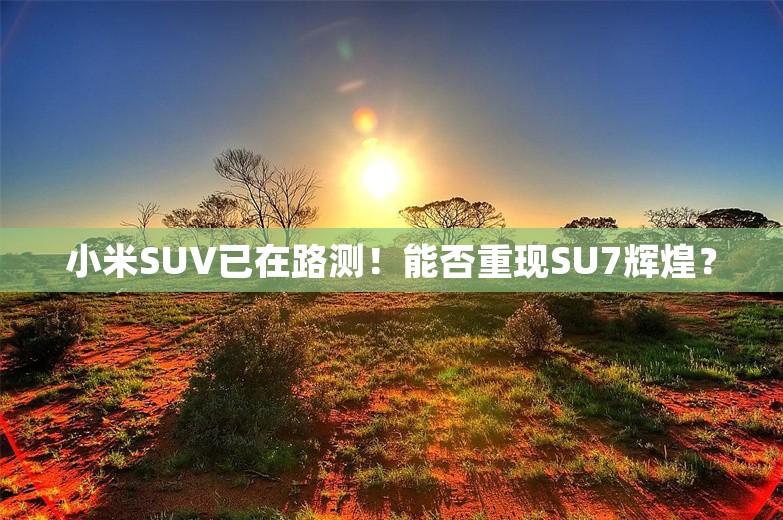 小米SUV已在路测！能否重现SU7辉煌？