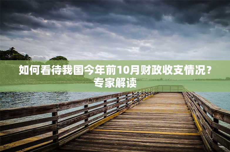 如何看待我国今年前10月财政收支情况？专家解读