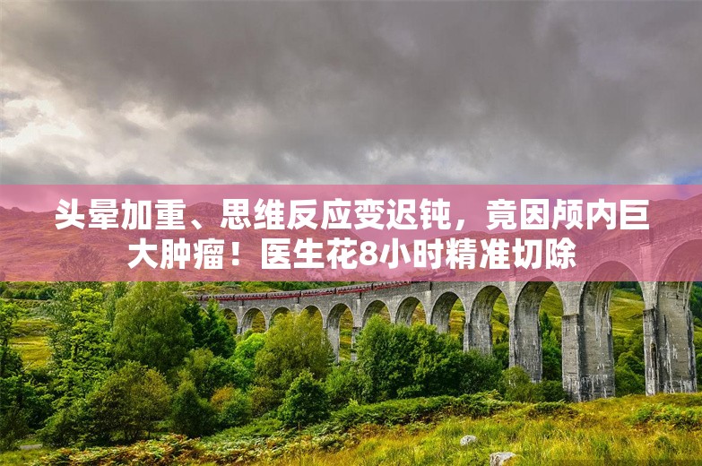 头晕加重、思维反应变迟钝，竟因颅内巨大肿瘤！医生花8小时精准切除