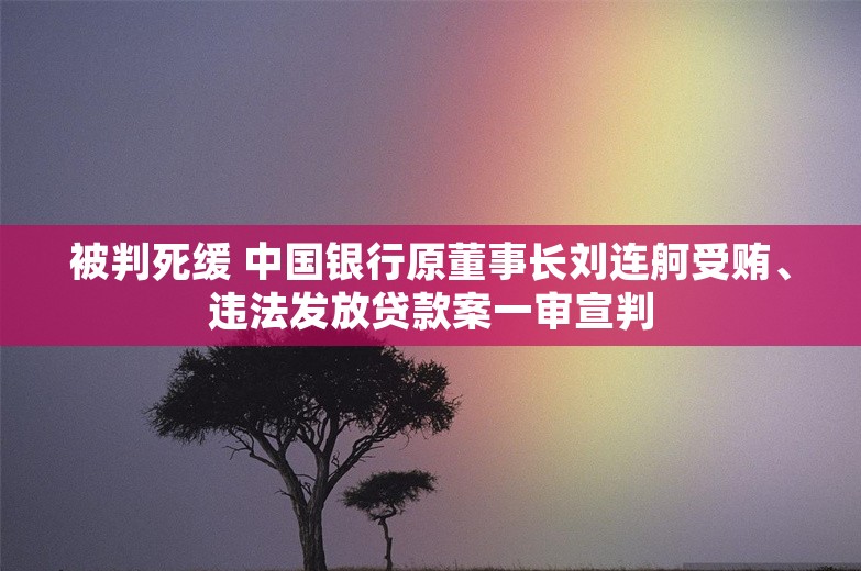 被判死缓 中国银行原董事长刘连舸受贿、违法发放贷款案一审宣判