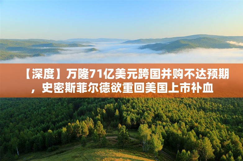 【深度】万隆71亿美元跨国并购不达预期，史密斯菲尔德欲重回美国上市补血