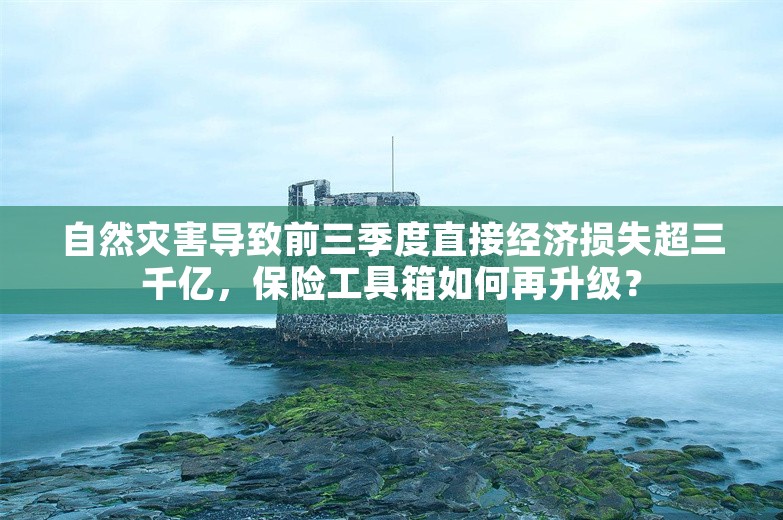 自然灾害导致前三季度直接经济损失超三千亿，保险工具箱如何再升级？