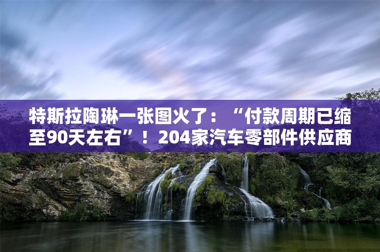 特斯拉陶琳一张图火了：“付款周期已缩至90天左右”！204家汽车零部件供应商，应收款已超2300亿元，3年猛增65%