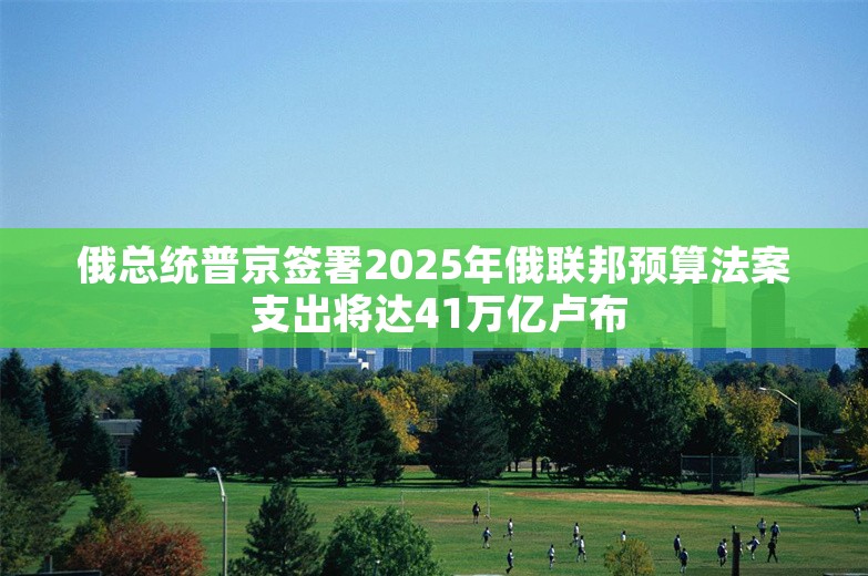 俄总统普京签署2025年俄联邦预算法案 支出将达41万亿卢布