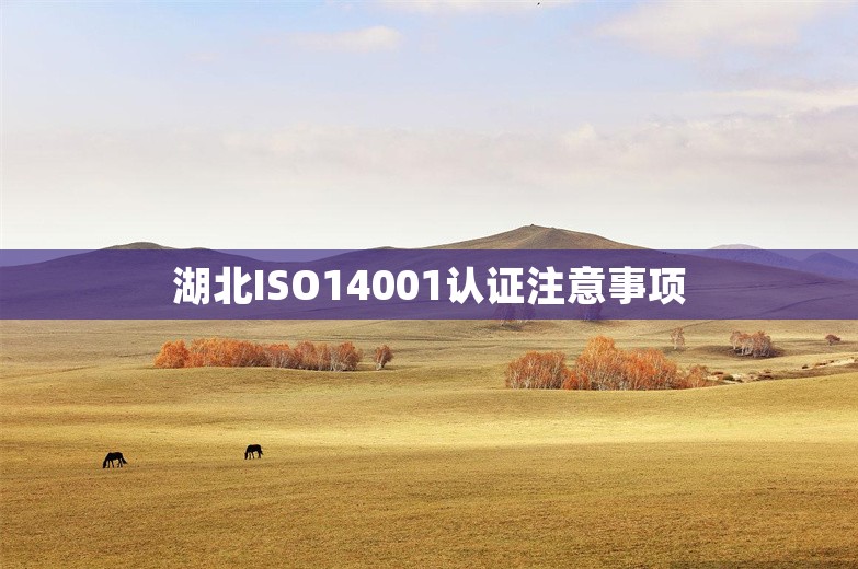 湖北ISO14001认证注意事项