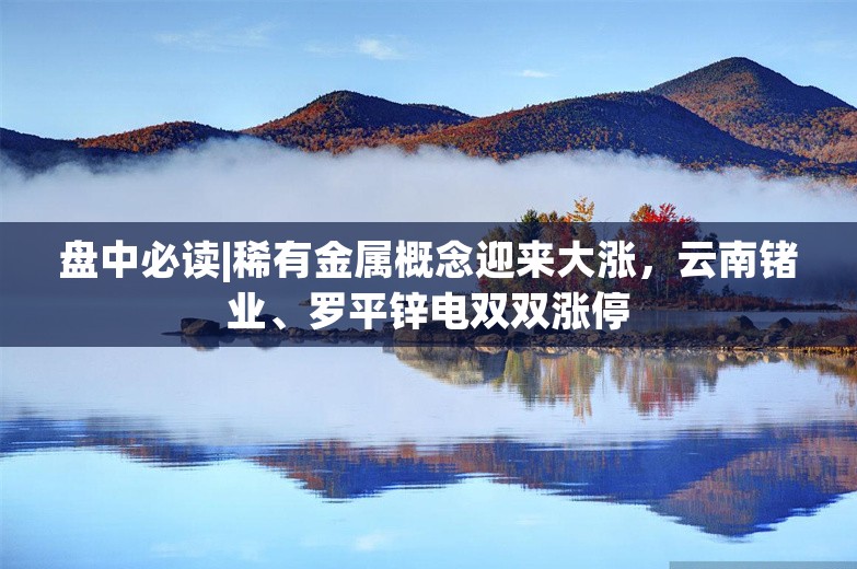 盘中必读|稀有金属概念迎来大涨，云南锗业、罗平锌电双双涨停