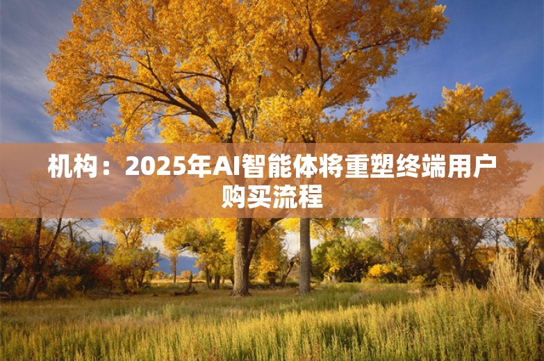 机构：2025年AI智能体将重塑终端用户购买流程