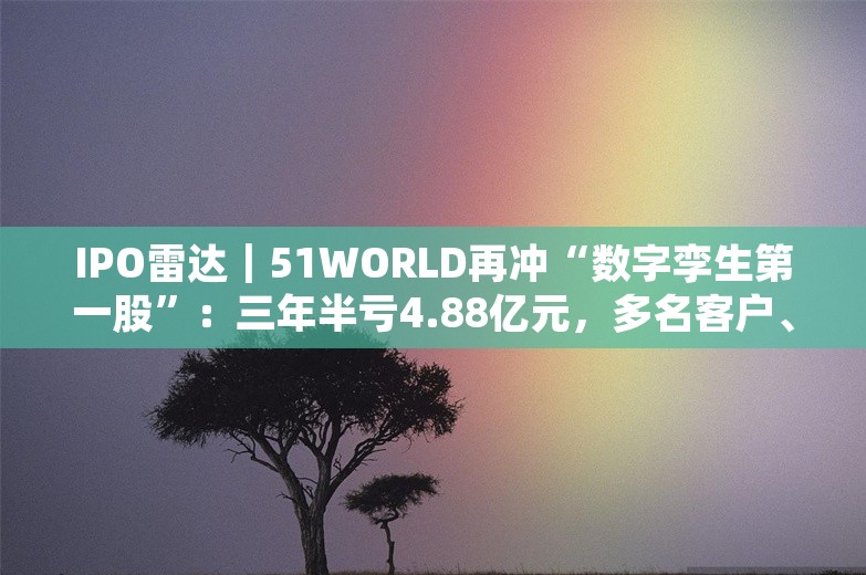 IPO雷达｜51WORLD再冲“数字孪生第一股”：三年半亏4.88亿元，多名客户、供应商重叠