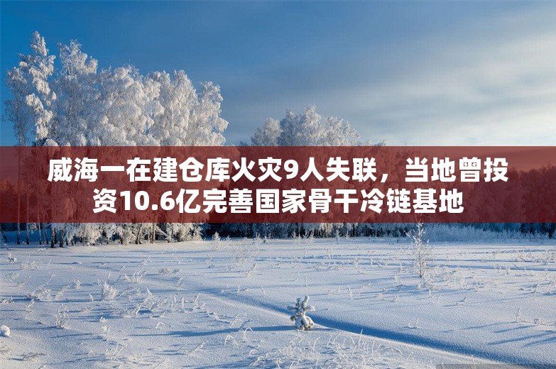 威海一在建仓库火灾9人失联，当地曾投资10.6亿完善国家骨干冷链基地