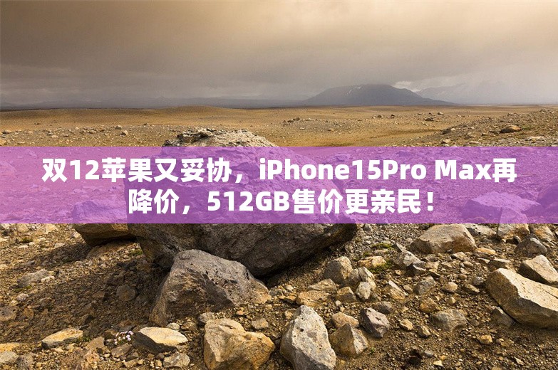 双12苹果又妥协，iPhone15Pro Max再降价，512GB售价更亲民！