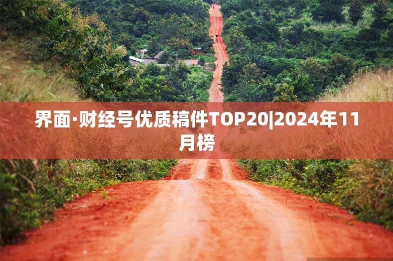 界面·财经号优质稿件TOP20|2024年11月榜