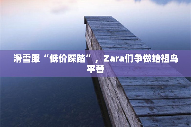 滑雪服“低价踩踏”，Zara们争做始祖鸟平替