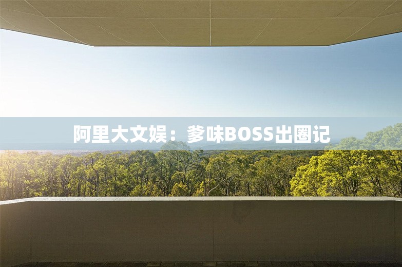 阿里大文娱：爹味BOSS出圈记