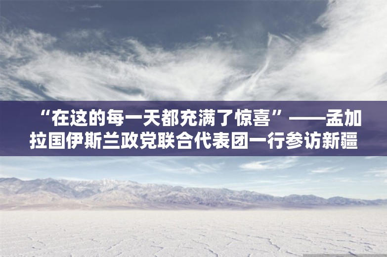 “在这的每一天都充满了惊喜”——孟加拉国伊斯兰政党联合代表团一行参访新疆