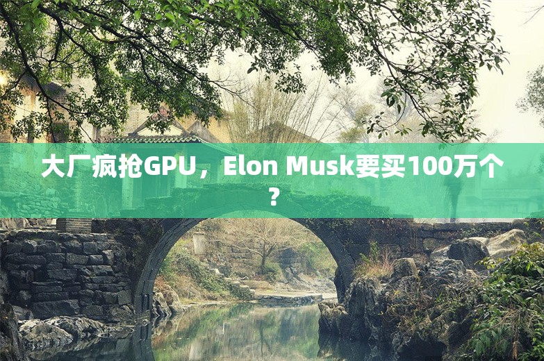 大厂疯抢GPU，Elon Musk要买100万个？